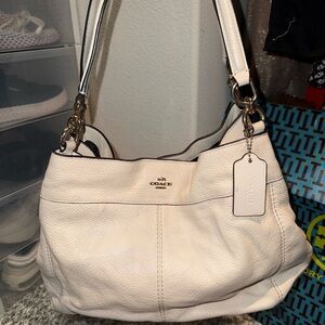 Coach Off-White Lexy Leather Shoulder Bag